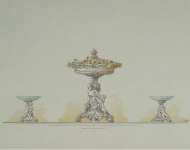 Design of Three Vases for Fruit from a Silver Table Service JROQL - Hermitage